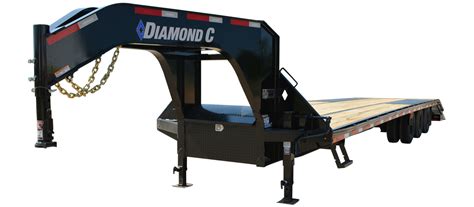 Diamond c - Diamond C Trailers offers a range of flatbed gooseneck trailers with the Fleetneck Engineered Beam series, featuring U.S. Patent Protected ENGINEERED I-BEAMS and high-strength steel frames. Choose from single, tandem, or triple axle models with various sizes, features, and options. 